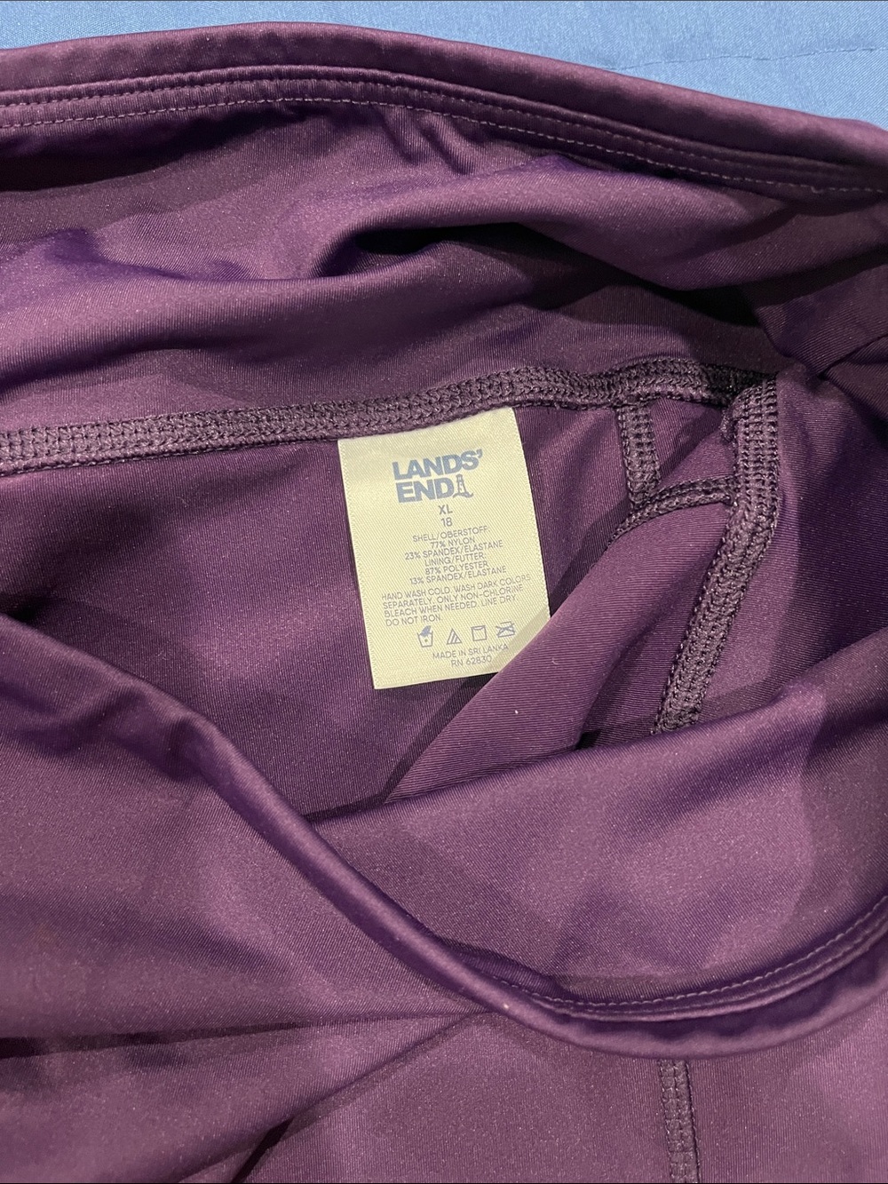 Lands' End Deep Purple/Eggplant swim shorts